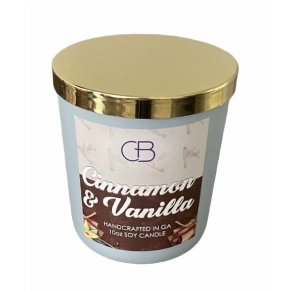 Cocobella Cinnamon & Vanilla Scented Candle with Burn Time