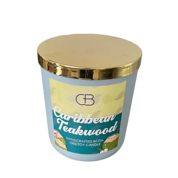 Cocobella Teakwood Scented Candle with 40 Burn Time