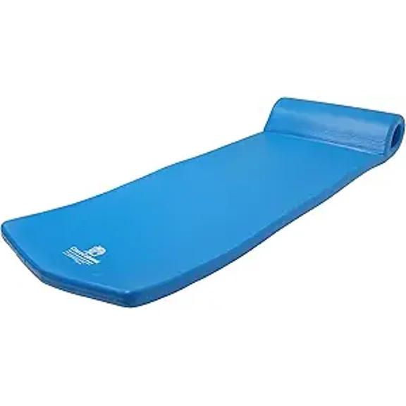 Cococabana 74 inch Foam Pool Float with Headrest – Vinyl Coated Luxury Float for Pool & Lake – Available in Pink, Pink Stripes, Pacific Blue, Pacific Blue Stripes – 1.5", 2", or 2.5" Thick