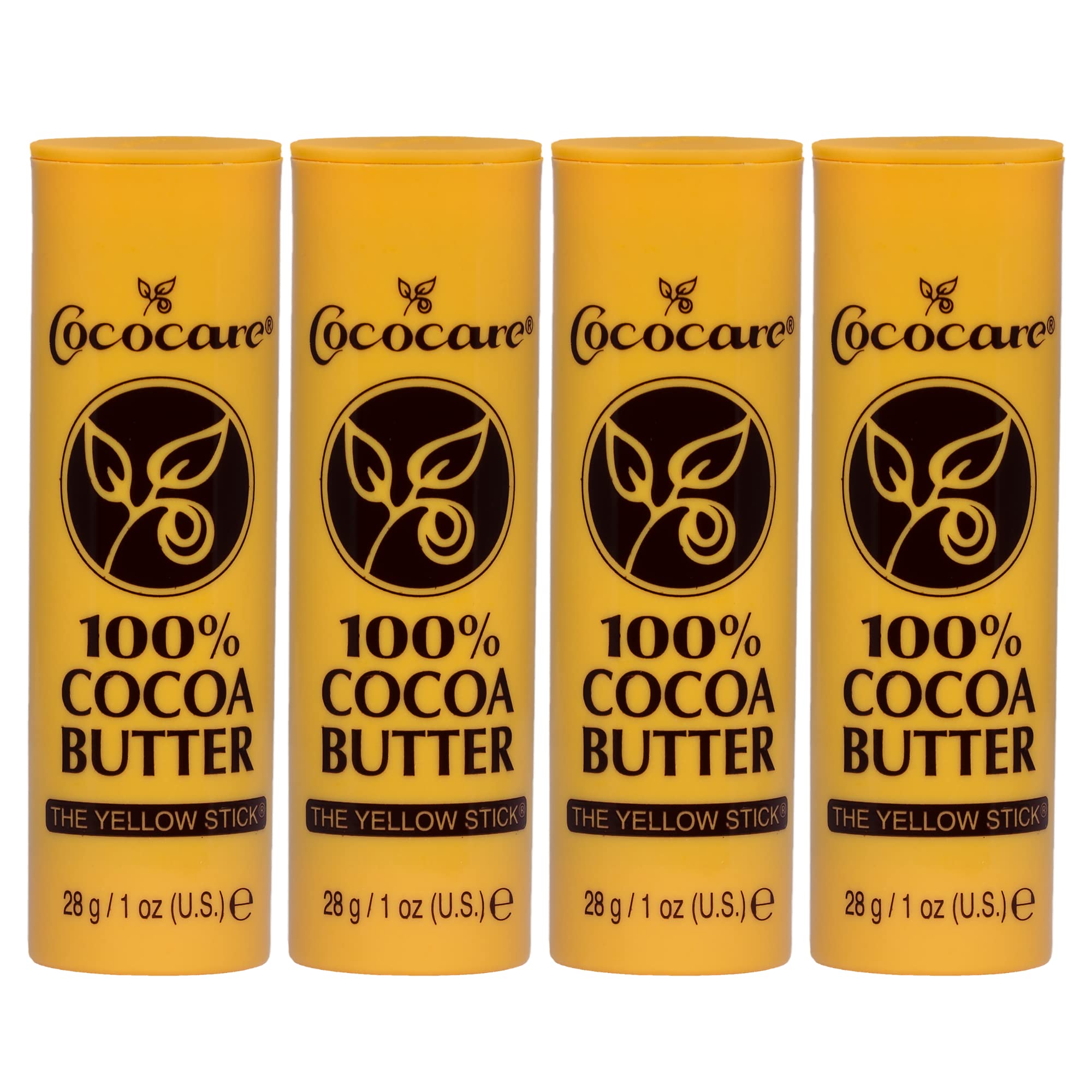 Cococare 100 Cocoa Butter Stick, 1 oz, Pack of 4