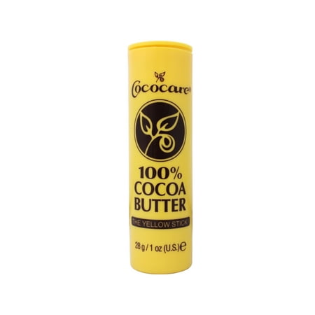 Cococare 100% Cocoa Butter Stick - All-Natural Cocoa Butter Emollient For Ultimate Skin Hydration & Protection - The Yellow Stick - (1 Count)