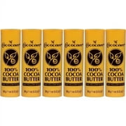 Cococare 100% Cocoa Butter Stick - All-Natural Cocoa Butter Emollient for Ultimate Skin Hydration & Protection - The Yellow Stick - (6 Pack)