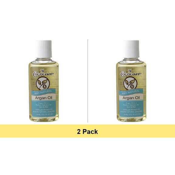 Cococare 100% Natural Moroccan Argan Oil 2 fl oz - 2 Pack Bundle
