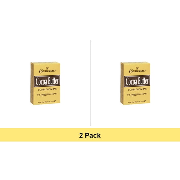 Cococare Cocoa Butter Complexion Bar Soap, 4 oz (113 g) - 2 Pack