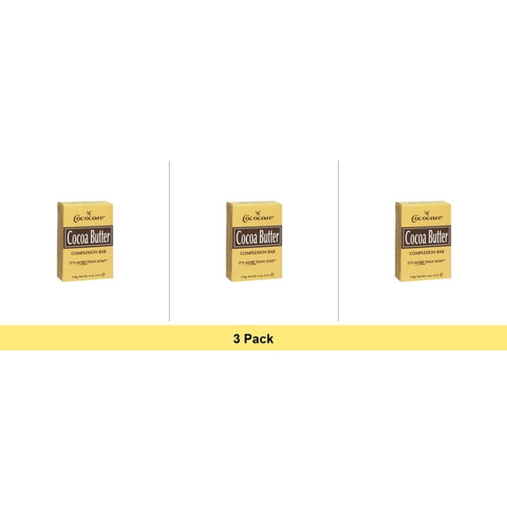 Cococare Cocoa Butter Complexion Bar Soap, 4 oz (113 g) - 3 Pack