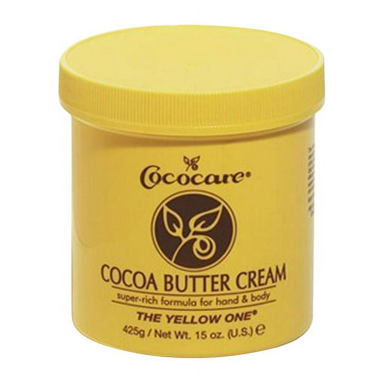 Cococare Cocoa Butter Cream Super Rich Formula For Hand and Body,The Yellow  One, 15 Oz, 2 Pack