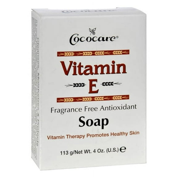 Cococare, Vitamin E Bar Soap, Fragrance Free Antioxidant, 4 oz , 6 Pack