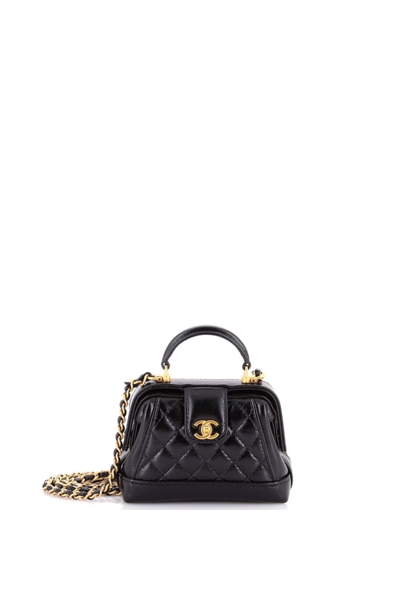 Cocodoc Top Handle Bag Quilted Lambskin Mini By Rebag