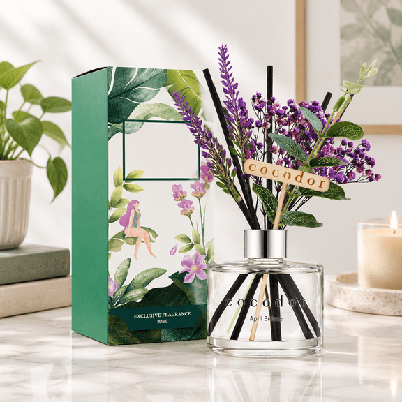 Cocodor Lavender Reed Diffuser/april Breeze/6.7oz/1pack / Home Fragrance Scent Oil Stick Diffuser For Bedroom Bathroom Decor Women