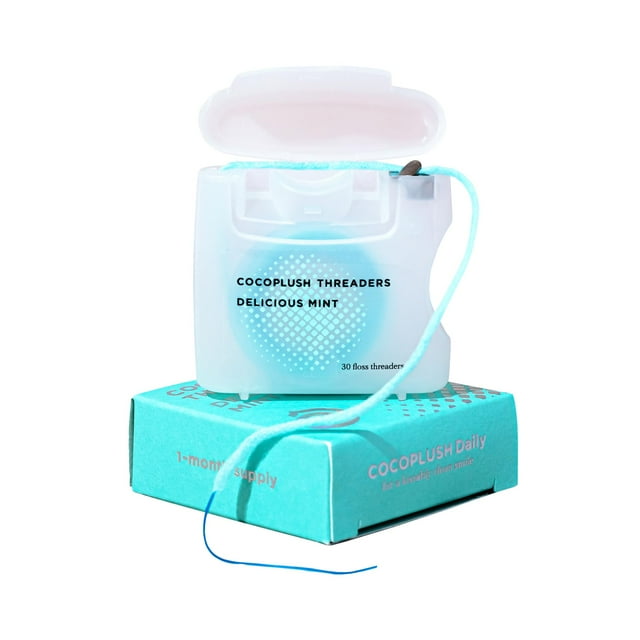 Cocofloss CocoPlush Threaders Dental RE32Floss for Implants Bridges and