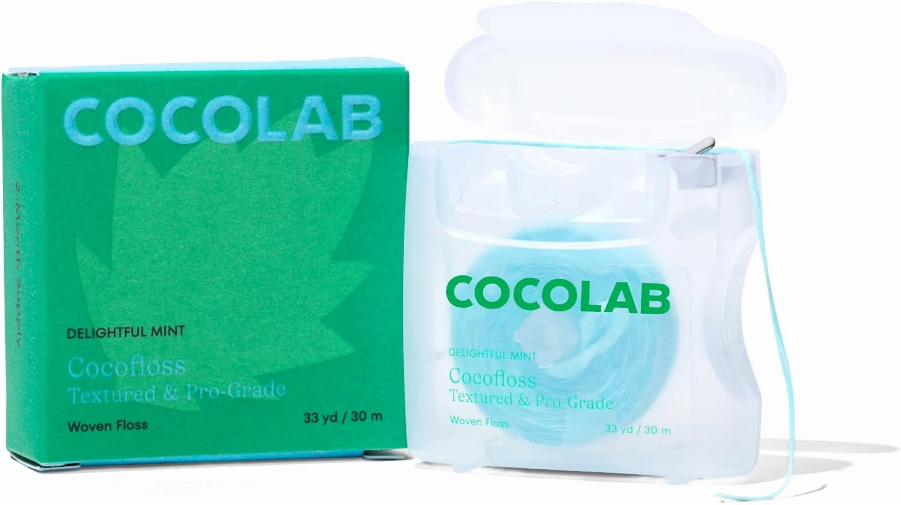 Cocofloss Expanding Woven Dental Floss by , Waxed Tooth Floss for Daily Oral Care, Coconut Oil Infused, Vegan, for Adults and Kids, Mint Scent, 1 Pack