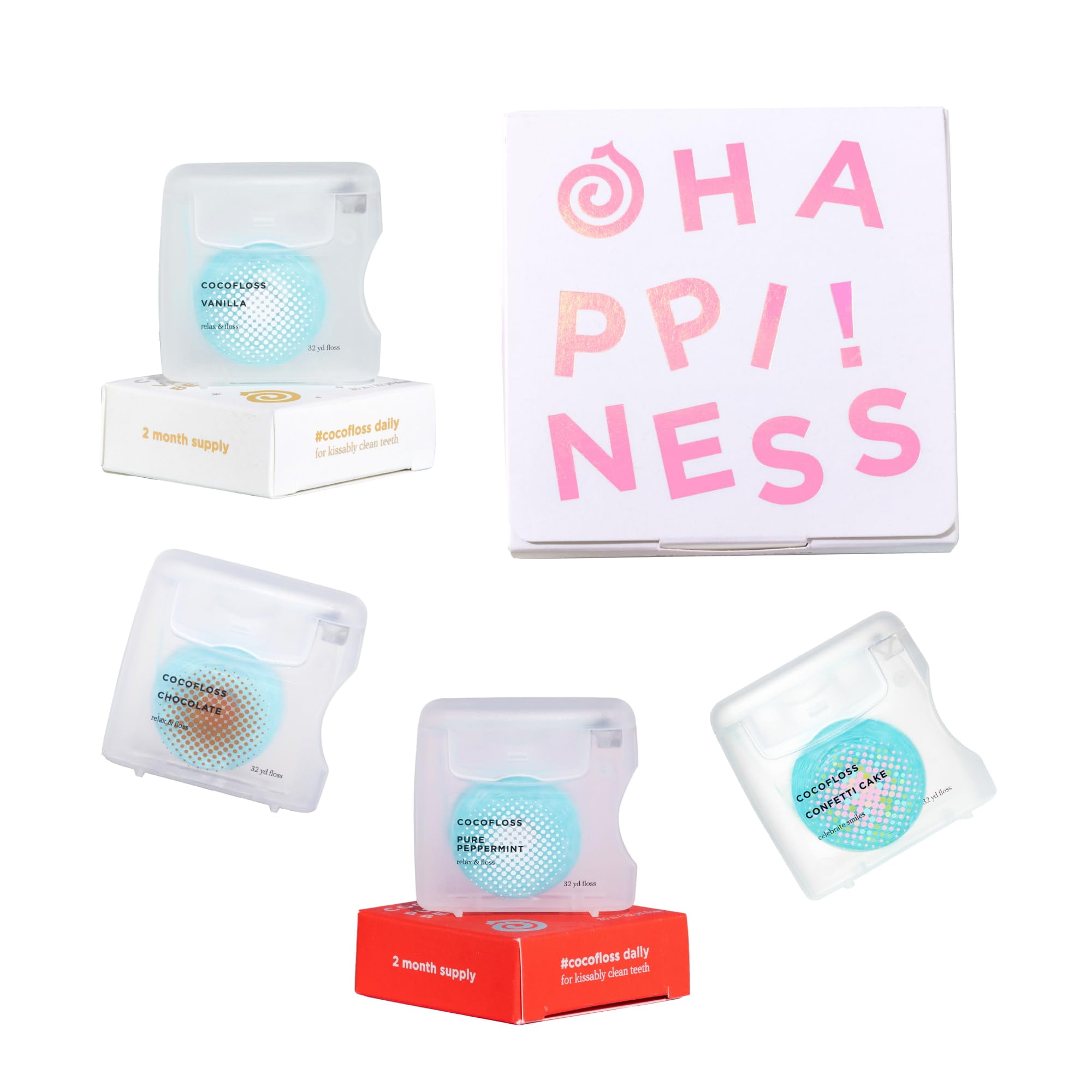 Cocofloss Woven Dental Floss, DentistDesigned Oral Care, Waxed, Vegan