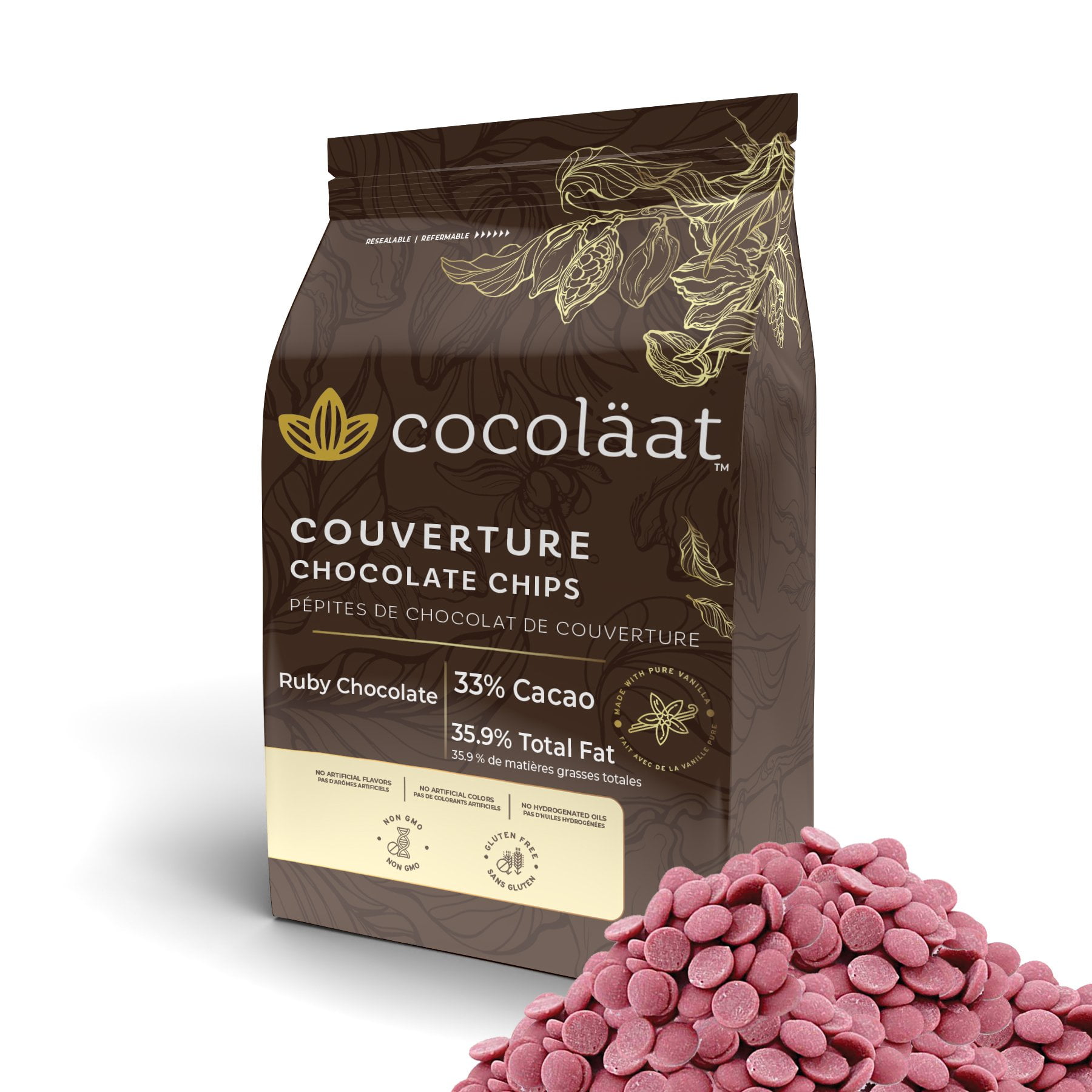 Callebaut RUBY Belgan Couverture Chocolate Chps Barry Callebaut Choclater Couverture Callets