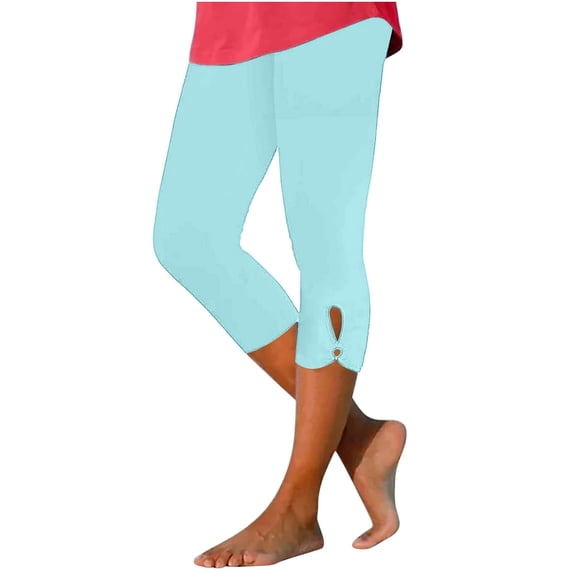 Chiccall Capri Pants for Women 2025 Summer Cropped High Waist Yoga Pants Soft Stretchy Leggings Casual Workout Gym Pants
