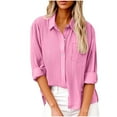 thumbnail image 1 of Chiccall Womens Button Down Shirts Fall Long Sleeve Collared Shirts 2025 Trendy Cute Tunic Blouse with Pocket, 1 of 5