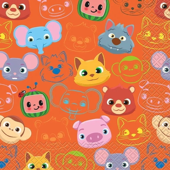 Cocomelon 16 Pack Luncheon Napkins Birthday Party Tableware 13" x 13"
