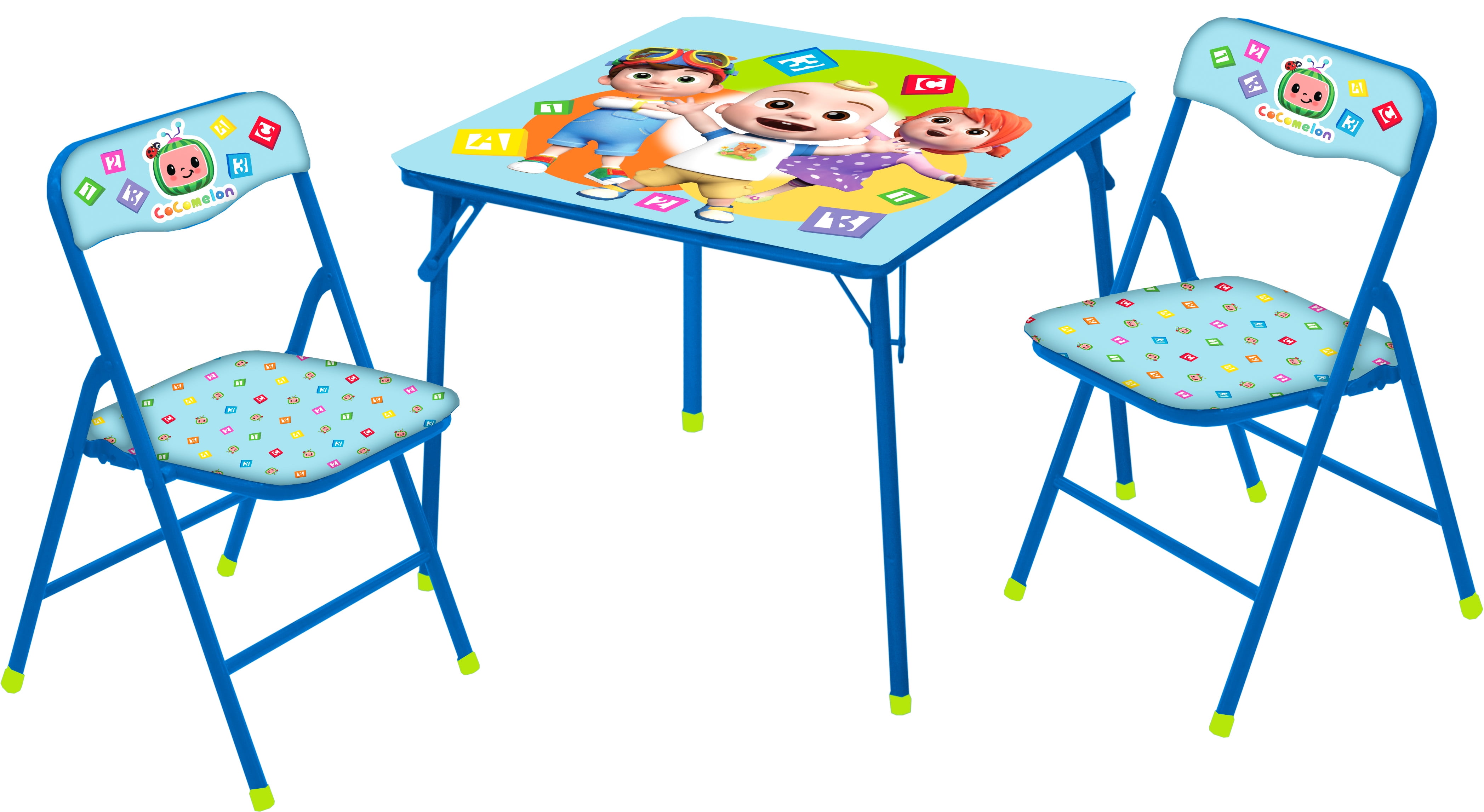 3 Piece Blue Table And Chair Set
