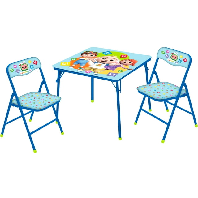 3 Piece Blue Table And Chair Set