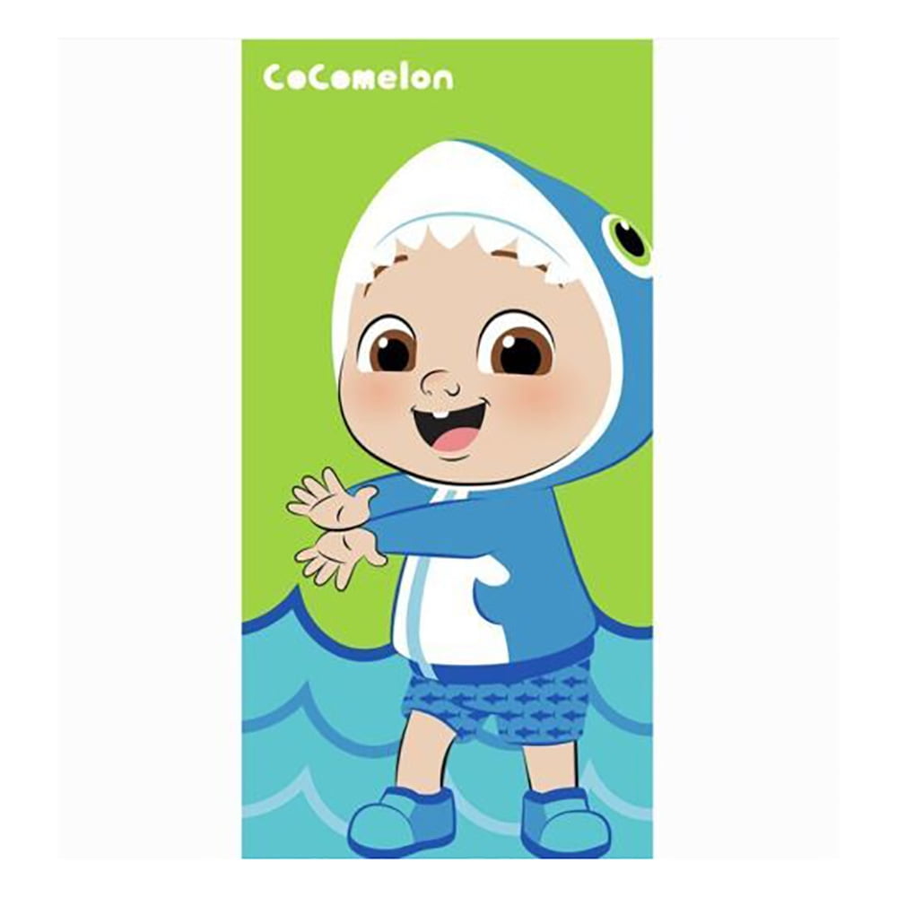 861544 27 x 54 in. Little Shark Beach Towel, Blue & Green