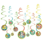 Cocomelon Baby Birthday Party Streamers Hanging Swirl Decorations