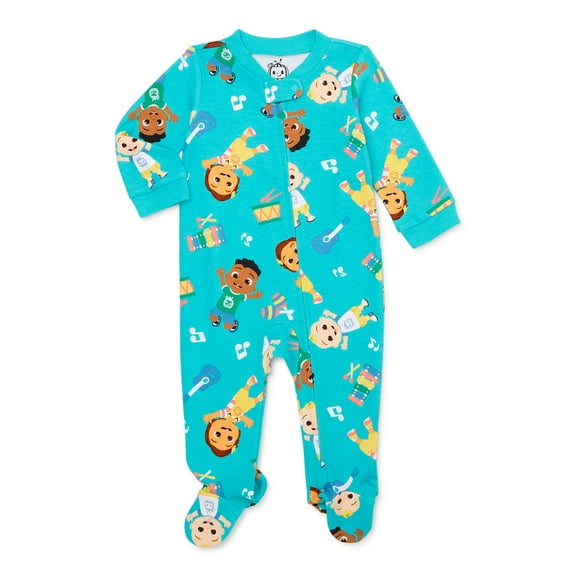 Cocomelon Baby One-Piece Footed Pajamas, Sizes NB-9M