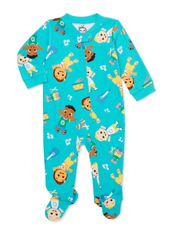 Cocomelon Baby One-Piece Footed Pajamas, Sizes NB-9M