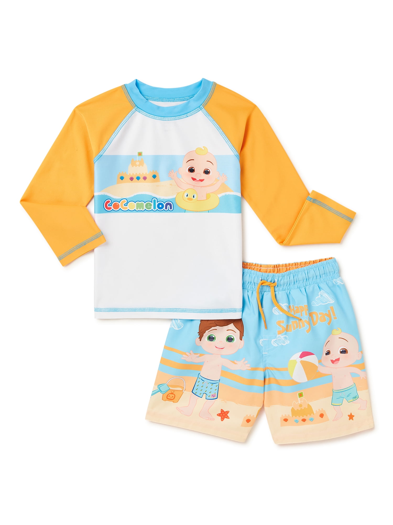 Baby and Toddler Boy Rash Guard Swim Set, 2Piece, Sizes 12M