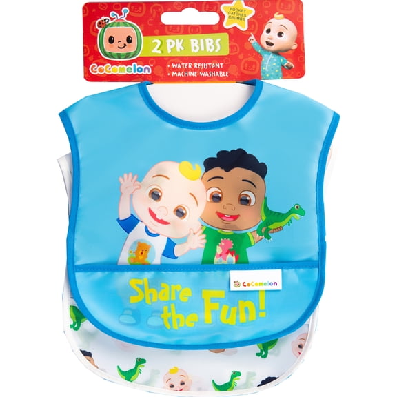 Cocomelon Bib 2 Pack Blue