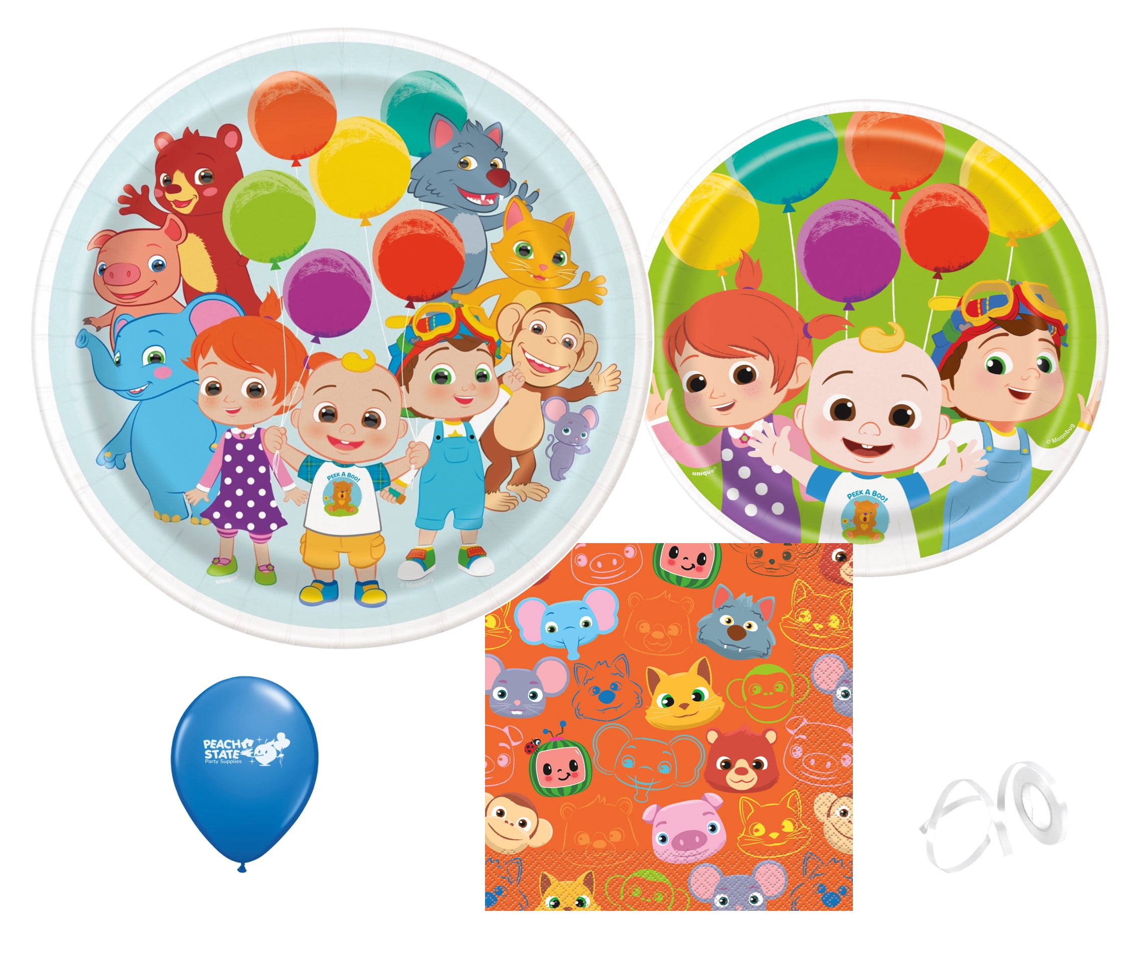 Birthday Party Supplies with Plates and Napkins for 8 Guests