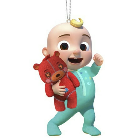 Cocomelon Blow Mold Christmas Ornament - Baby JJ Character with Teddy Bear Holiday Decoration