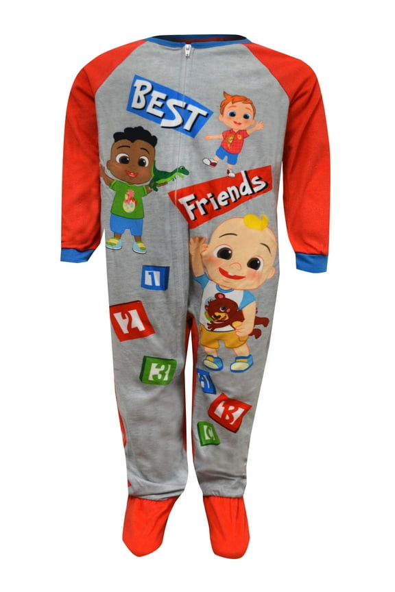 Boys CoComelon Best Friends Toddler Blanket Sleeper One Piece Pajama (4T)