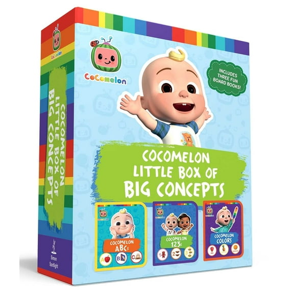 Cocomelon Cocomelon Little Box of Big Concepts (Boxed Set): Cocomelon Abcs; Cocomelon 123s; Cocomelon Colors, (Board Book)