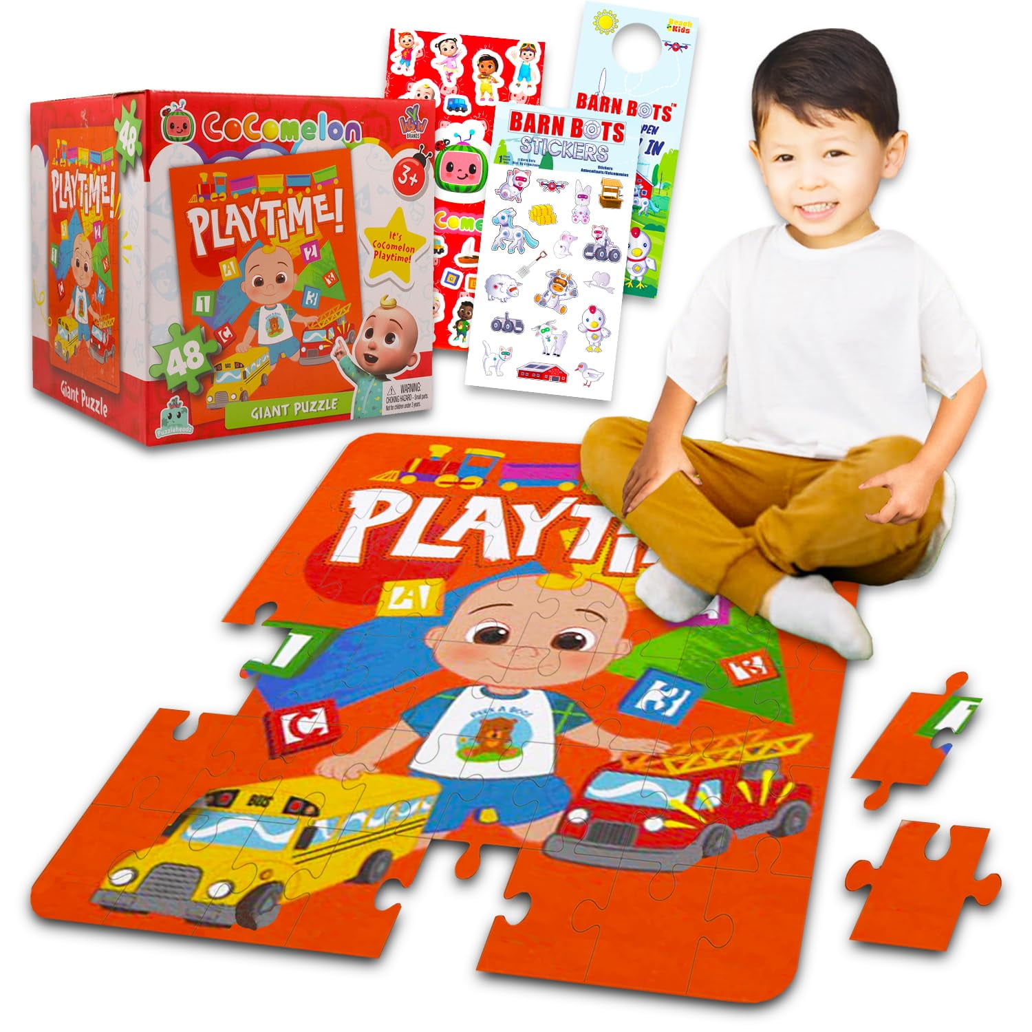 Cocomelon Floor Puzzle for STF9 Toddlers - Cocomelon Toy Bundle with 48 ...