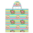 thumbnail image 1 of Cocomelon - Hooded Kids Towel Poncho "Candy Stripes", 1 of 4