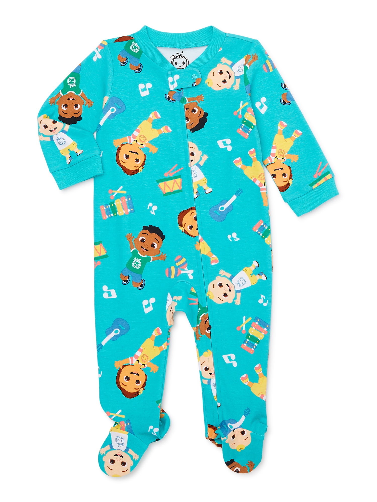 Cocomelon Infant One-Piece Footed Sleeper Pajamas, Sizes Newborn-9M