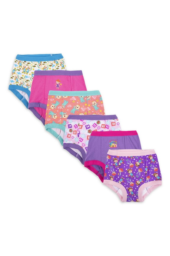 Toddler Girls Training Pants, 6 Pack, 2T-3T
