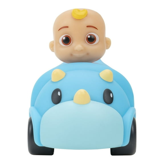 CoComelon JJ Dino Mini Vehicle - Features JJ in a Blue Dino Freewheeling Car - Mini Toy Vehicles