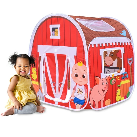 Open Box Cocomelon Old MacDonald's Musical Barn Pop-Up Tent, Indoor & Outdoor Use, Play Tent for Children Ages 3+