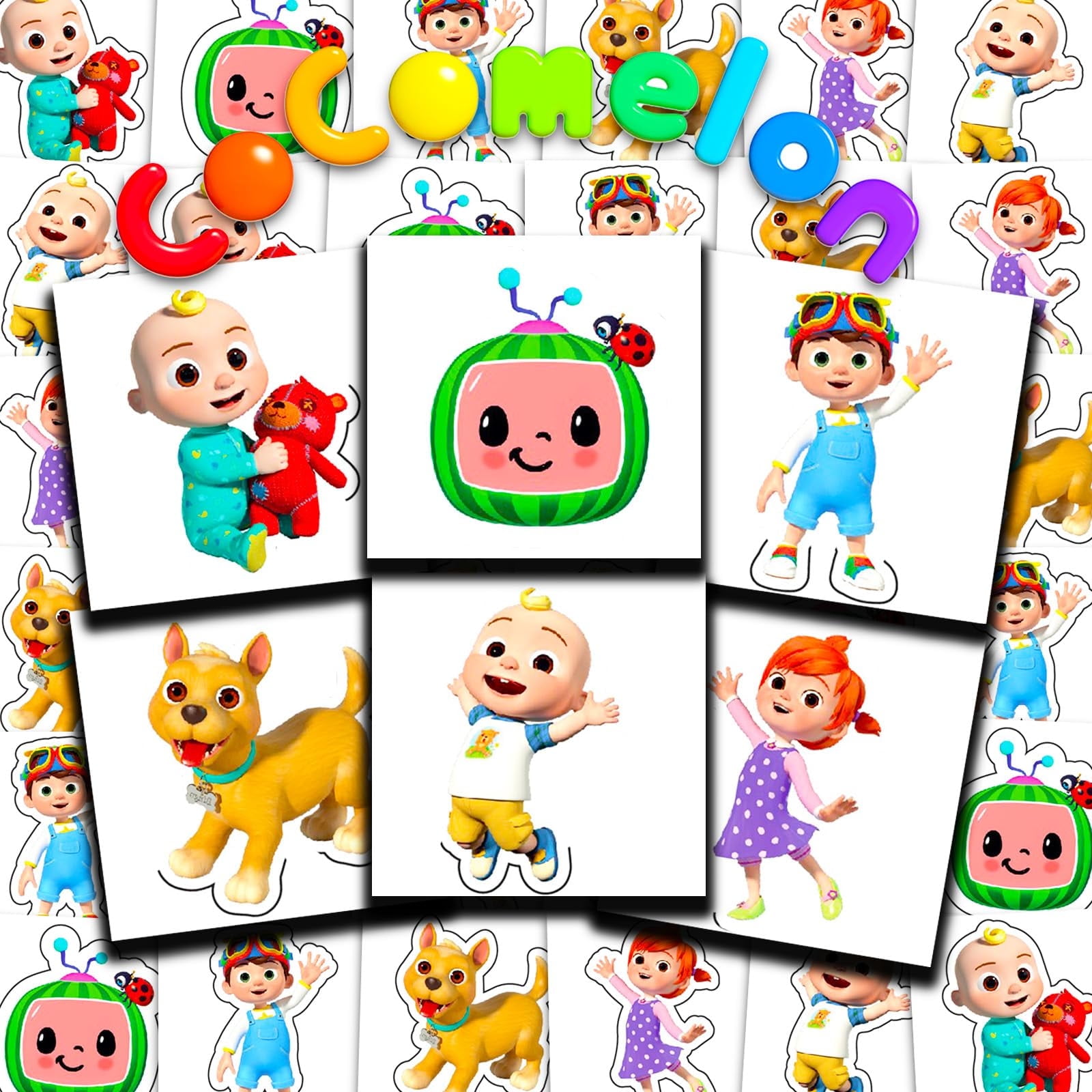 Cocomelon Tattoos Party Favors Bundle ~ 72 Perforated Individual 2" x 2 ...
