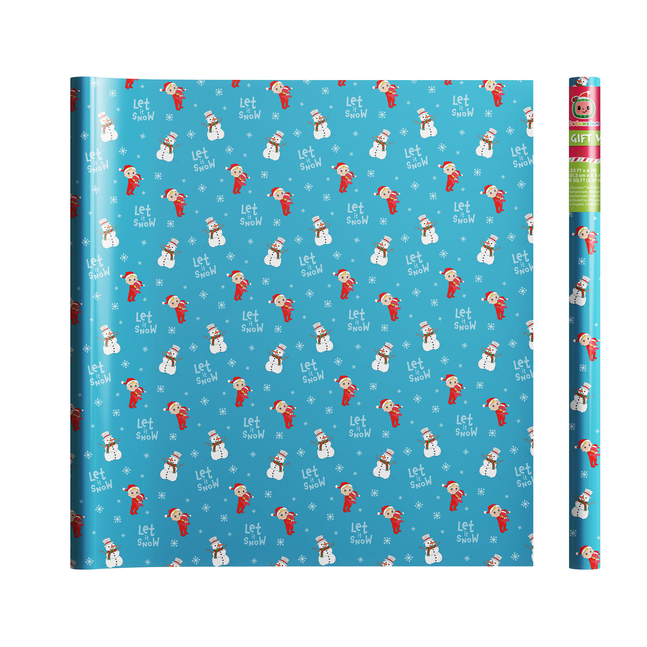 Cocomelon Themed Gift Wrap - Blue, 60 Sq.ft. Wrapping Paper for ...