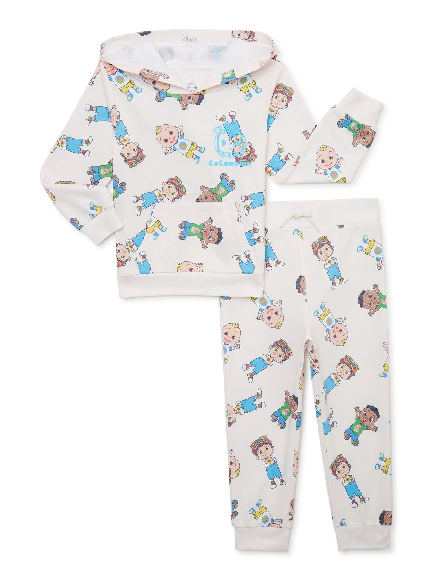 Cocomelon Toddler Boy Fleece Hoodie and Joggers, 2-Piece Outfit Set, Sizes 12M-5T
