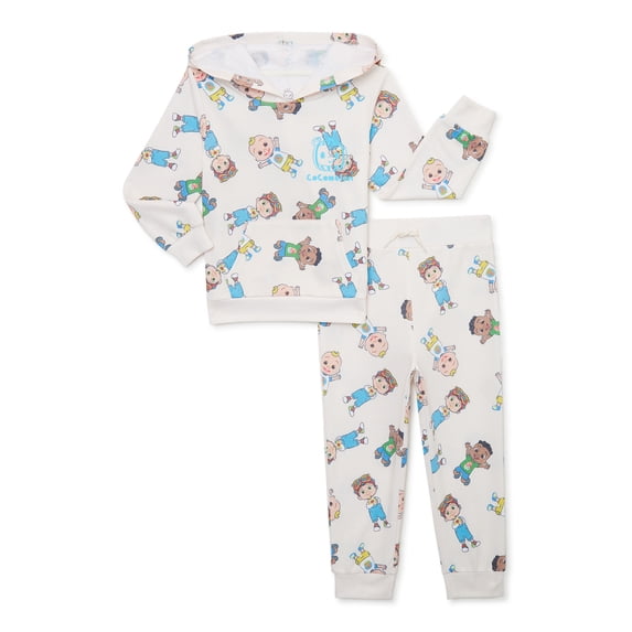Cocomelon Toddler Boy Fleece Hoodie and Joggers, 2-Piece Outfit Set, Sizes 12M-5T