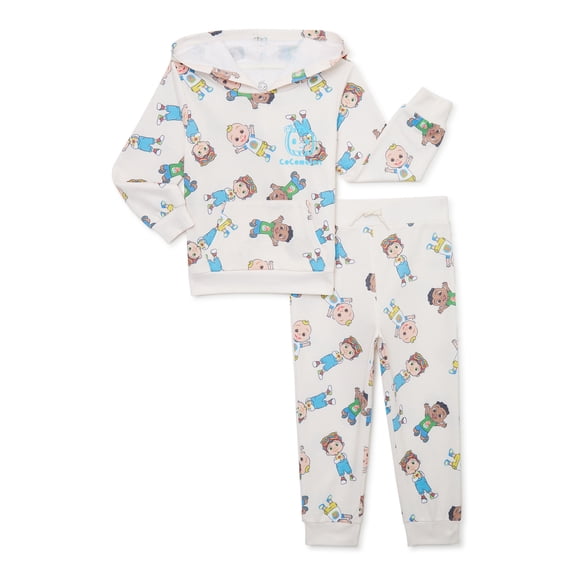 Cocomelon Toddler Boy Fleece Hoodie and Joggers, 2-Piece Outfit Set, Sizes 12M-5T
