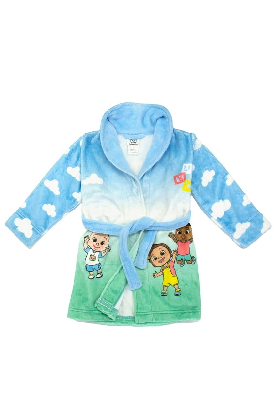 Toddler Boys JJ Playtime 3D Plush Robe (CoComelon Bus, 2T)