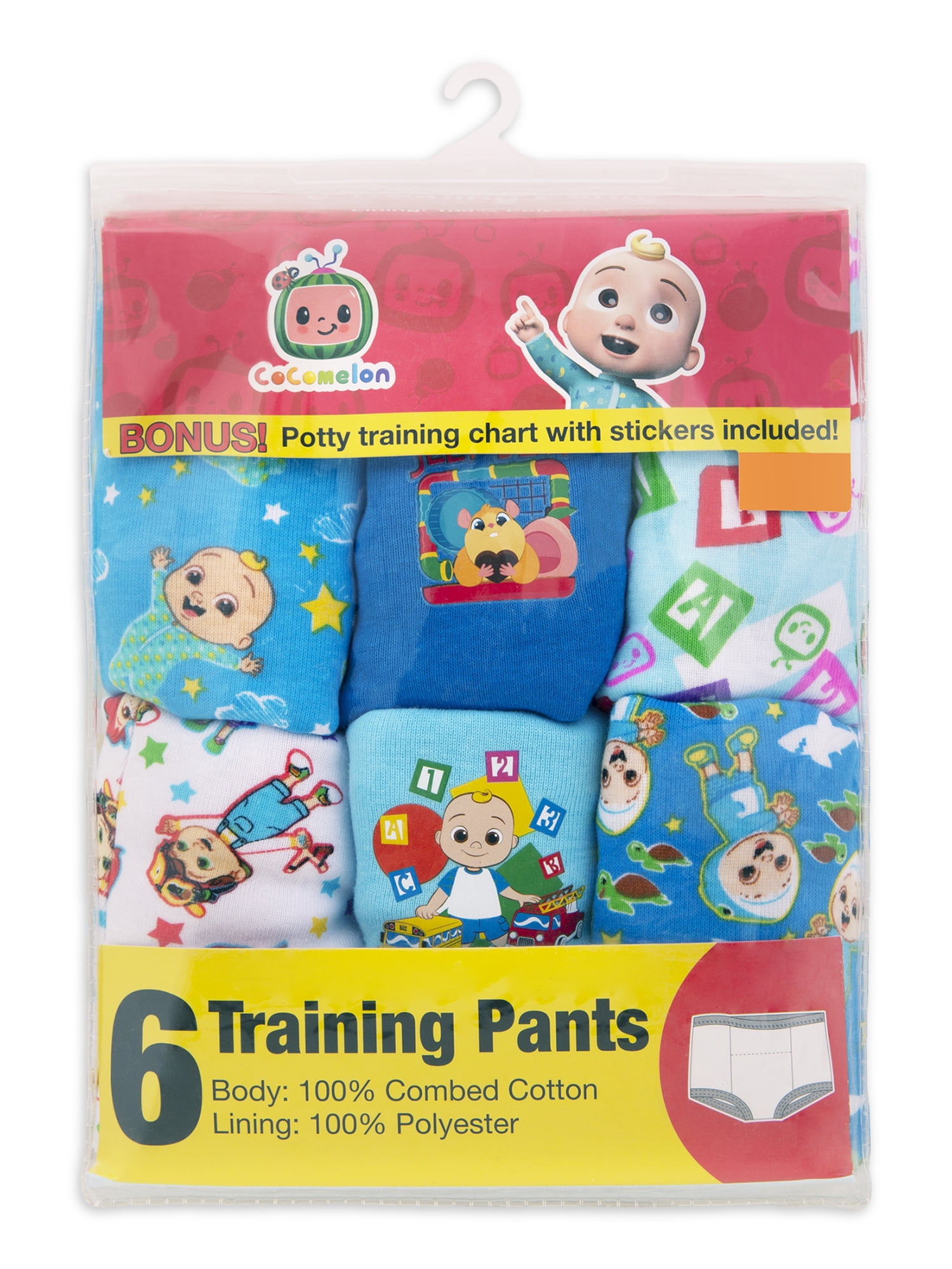 Cocomelon Toddler Boys Training Pants, 6 Pack, 2T-3T