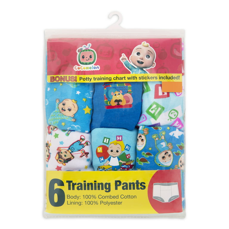 Cocomelon Toddler Boys Training Pants, 6 Pack, 2T-3T