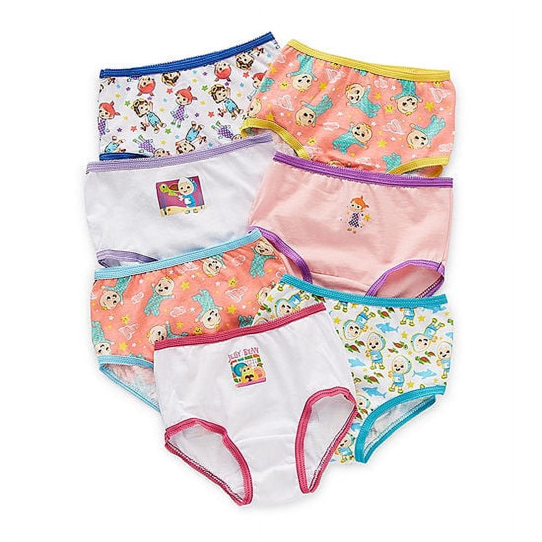 Lot De 6 Culottes Fillettes CoComelon - Taille 2T/3T - 100% Coton - 6 Designs Différents - Neuf Avec Étiquettes