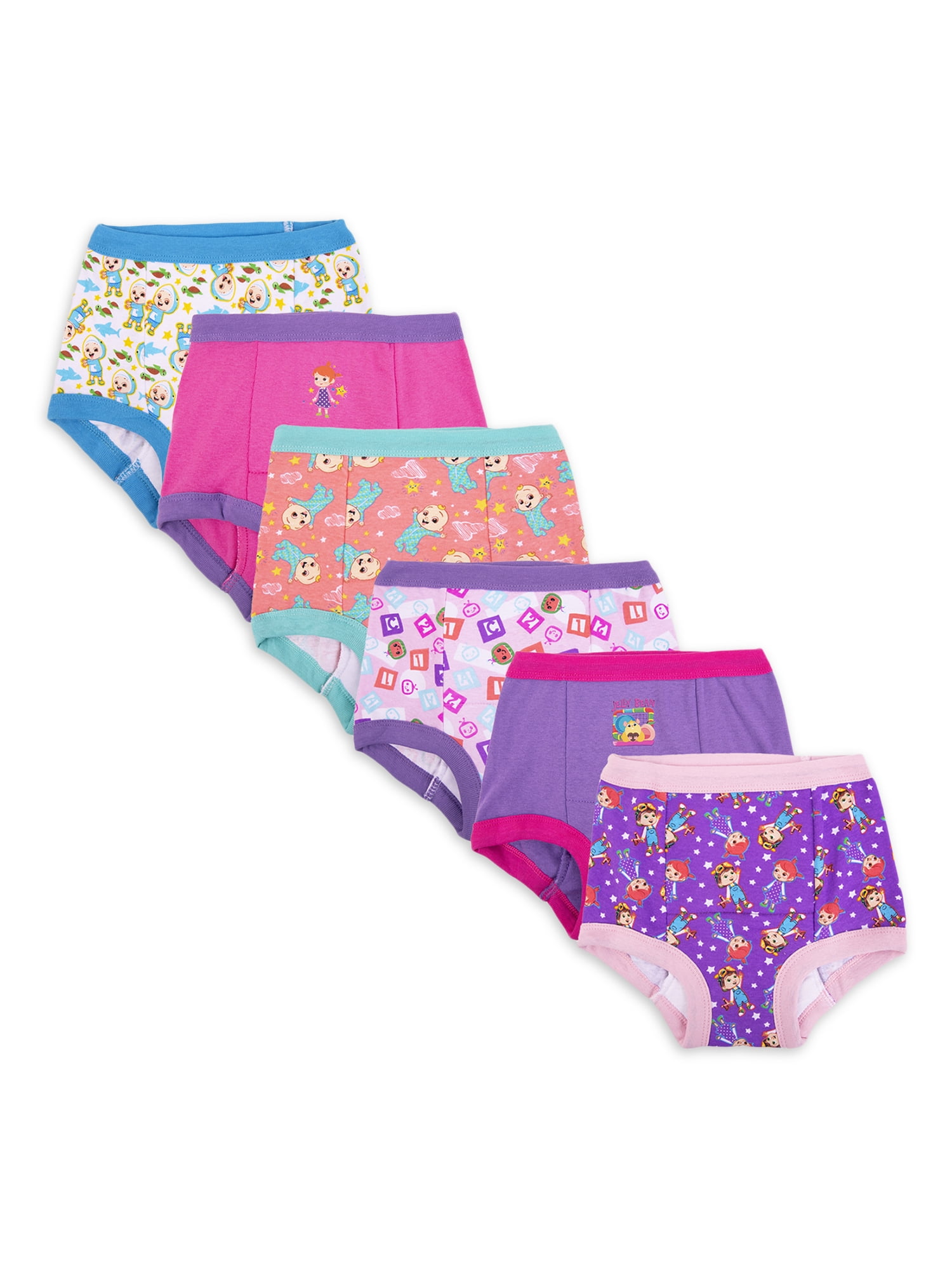 Girls Size 3T Cocomelon 6-Pack Toddler Girls Training Pants Underwear  Handcraft купить от 2027 рублей в интернет-магазине , детское  нижнее белье для малышей Handcraft