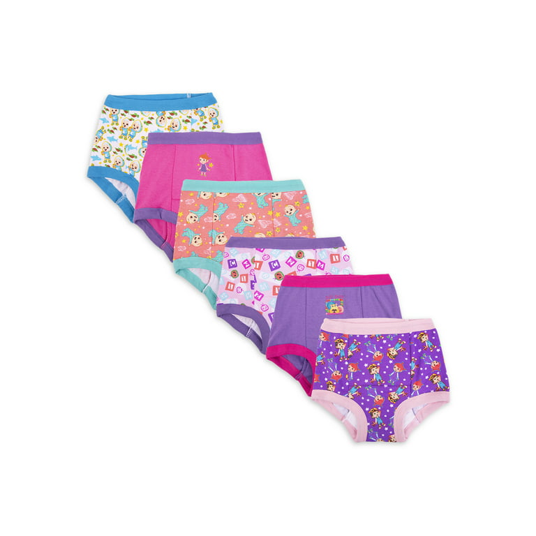 Cocomelon Toddler Girls Training Pants, 6 Pack, 2T-3T