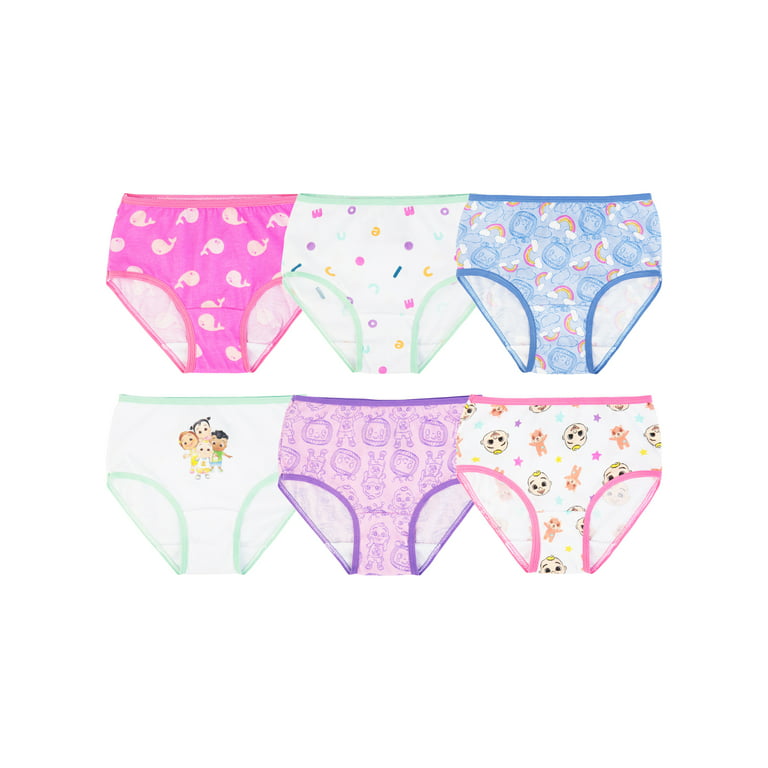 Cocomelon Toddler Girls Underwear, 6 Pack Sizes 2T-4T 